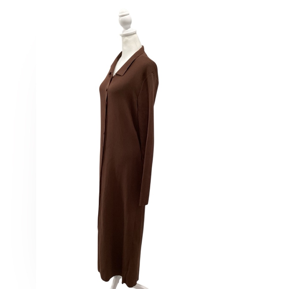 The Drop Ribbed Button Down Dress - Picture 4 of 9